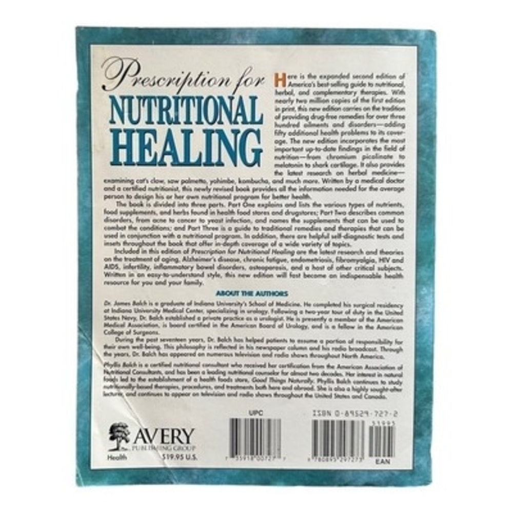 James Balch Prescription for Nutritional Healing Cookbook 600 Pgs Health Recipes - Picture 2 of 2